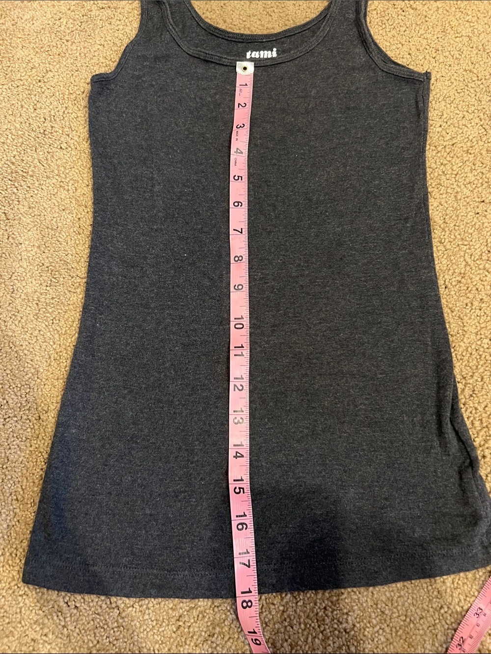 Old Navy Dark Charcoal Scoop Neck Tank Top - Picture 4 of 5